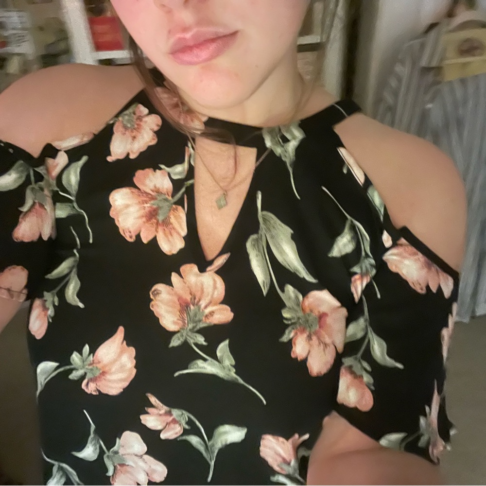 🥀 Whimsigoth Floral Cold Shoulder 🥀